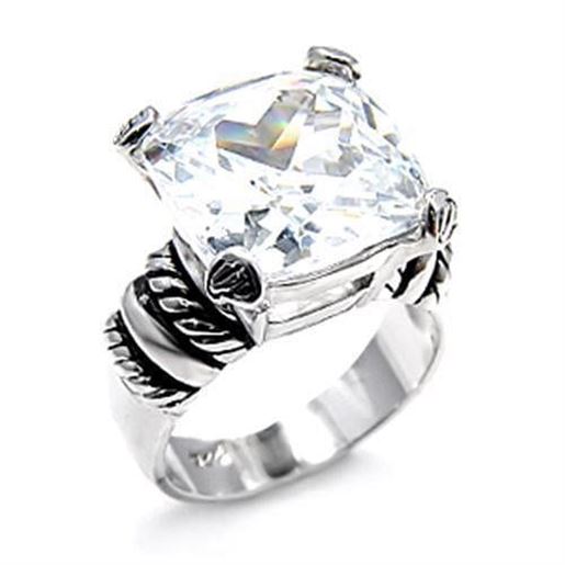 Picture of 6X526 - 925 Sterling Silver Ring Rhodium Women AAA Grade CZ Clear