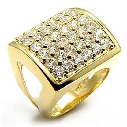 Picture of 7X003 - Brass Ring Gold Women AAA Grade CZ Clear