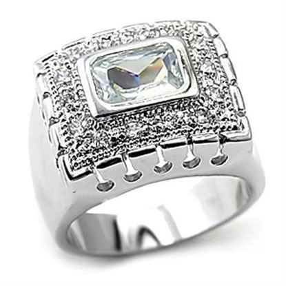 Picture of 7X218 - 925 Sterling Silver Ring Rhodium Women AAA Grade CZ Clear