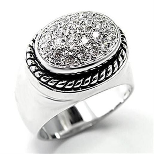 Picture of 7X230 - 925 Sterling Silver Ring Rhodium Women AAA Grade CZ Clear