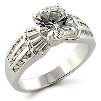 Picture of 96313 - Brass Ring Rhodium Women AAA Grade CZ Clear