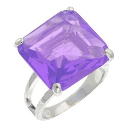 Picture of 9X030 - 925 Sterling Silver Ring High-Polished Women AAA Grade CZ Amethyst