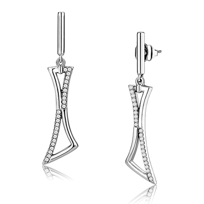 Picture of DA372 - Stainless Steel Earrings High polished (no plating) Women AAA Grade CZ Clear