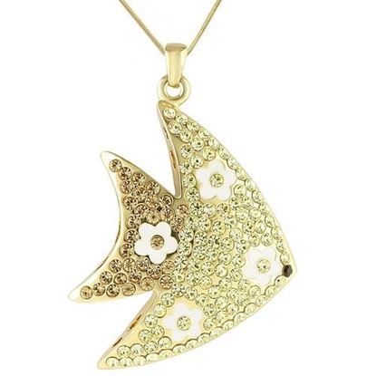 Picture of LO1198 - Brass Pendant Gold Women Top Grade Crystal Multi Color