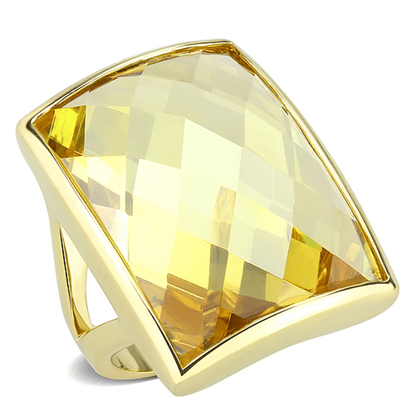 Picture of LO1251 - Brass Ring Gold Women AAA Grade CZ Topaz