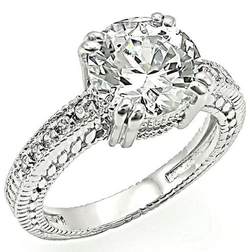 Picture of LO1255 - Brass Ring Rhodium Women AAA Grade CZ Clear