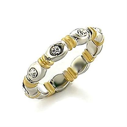 Picture of LO148 - Brass Toe Ring Matte Gold & Rhodium Women Top Grade Crystal Clear