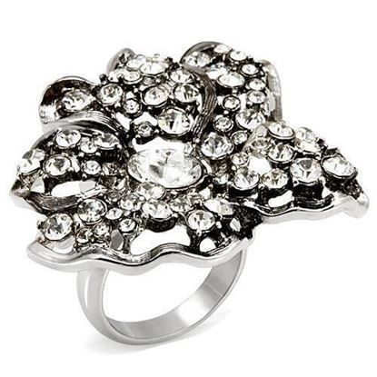 Picture of LO1829 - Brass Ring Imitation Rhodium Women Top Grade Crystal Clear