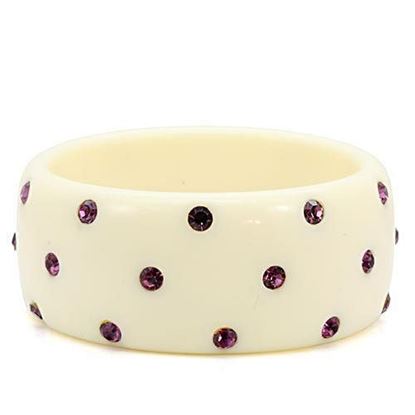 Picture of LO1906 - Resin Bangle N/A Women Top Grade Crystal Amethyst