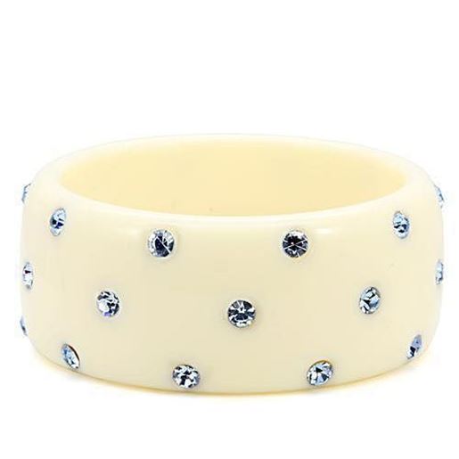 Picture of LO1907 - Resin Bangle N/A Women Top Grade Crystal Light Sapphire