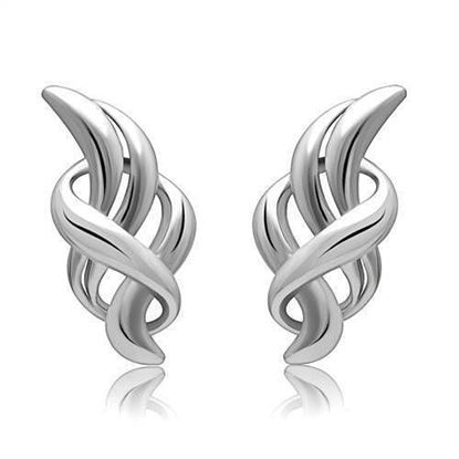 Picture of LO1991 - White Metal Earrings Rhodium Women No Stone No Stone