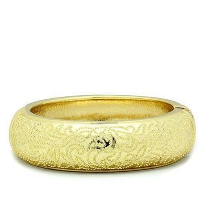 Picture of LO2132 - White Metal Bangle Flash Gold Women No Stone No Stone