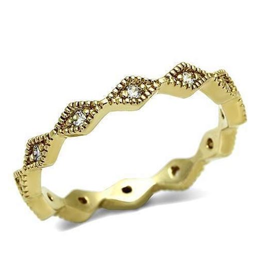 Picture of LO2477 - Brass Ring Gold Women AAA Grade CZ Clear