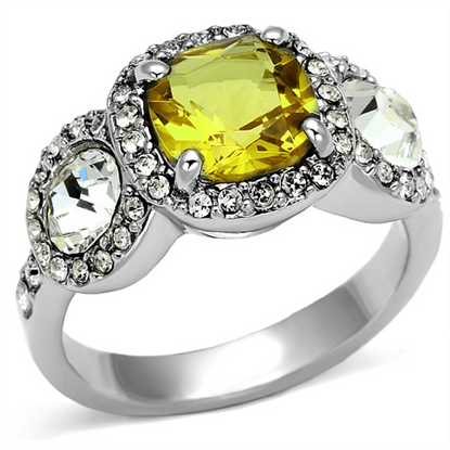 Picture of LO2517 - Brass Ring Rhodium Women Synthetic Topaz