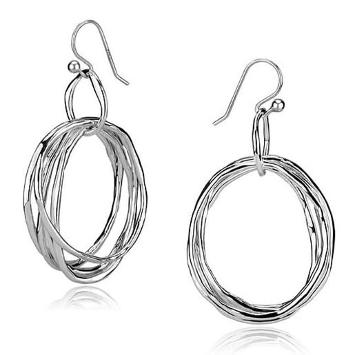 Picture of LO2521 - Brass Earrings Silver Women No Stone No Stone