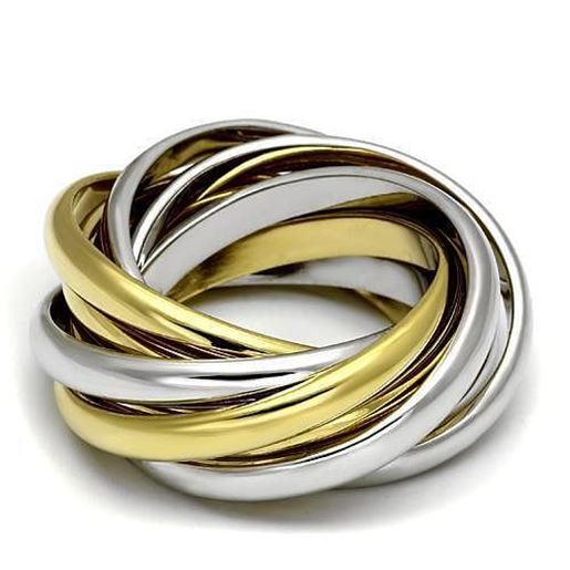 Picture of LO2527 - Brass Ring Gold+Rhodium Women No Stone No Stone