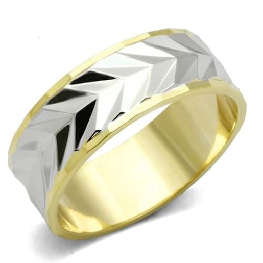 Picture of LO2602 - Brass Ring Gold+Rhodium Women No Stone No Stone