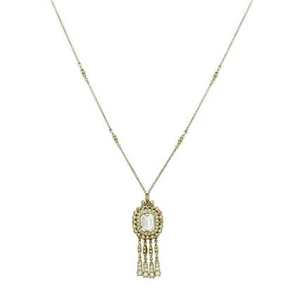 Picture of LO2626 - Brass Necklace Gold Women Top Grade Crystal Clear