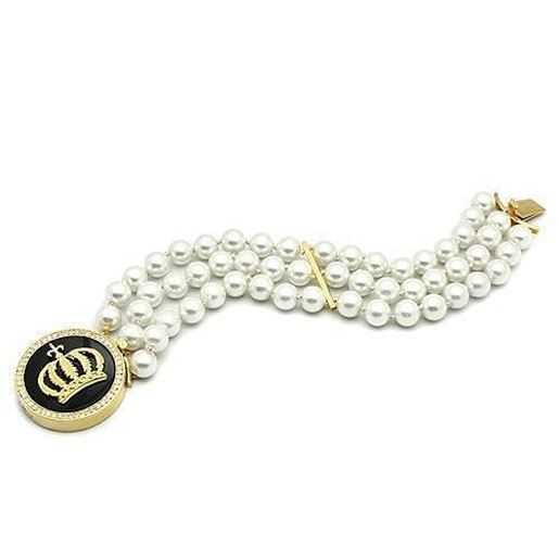 Picture of LO2643 - Brass Bracelet Gold Women Semi-Precious Jet