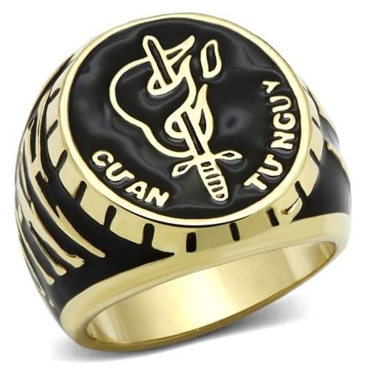 Picture of LO2650 - Brass Ring Gold Women Epoxy No Stone