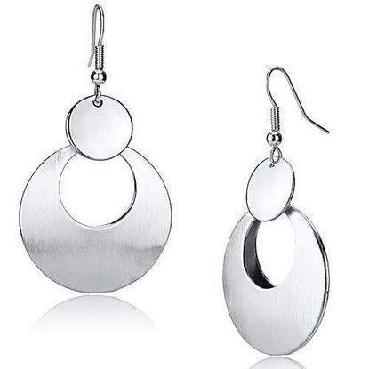 Picture of LO2657 - Iron Earrings Matte Rhodium & Rhodium Women No Stone No Stone