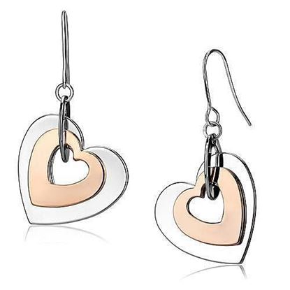 Picture of LO2675 - Iron Earrings Rose Gold + Rhodium Women No Stone No Stone