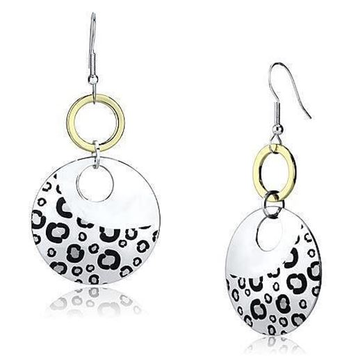 Picture of LO2699 - Iron Earrings Reverse Two-Tone Women Epoxy Jet