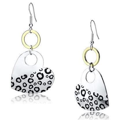 Picture of LO2700 - Iron Earrings Reverse Two-Tone Women Epoxy Jet