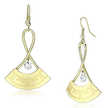 Picture of LO2707 - Iron Earrings Gold Women AAA Grade CZ Clear