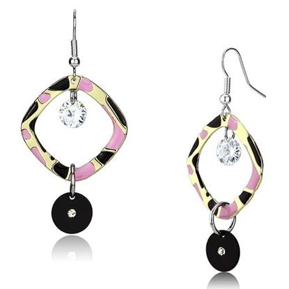 Picture of LO2711 - Iron Earrings Special Color Women AAA Grade CZ Clear