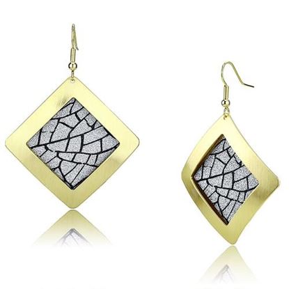 Picture of LO2720 - Iron Earrings Matte Gold & Gold Women No Stone No Stone