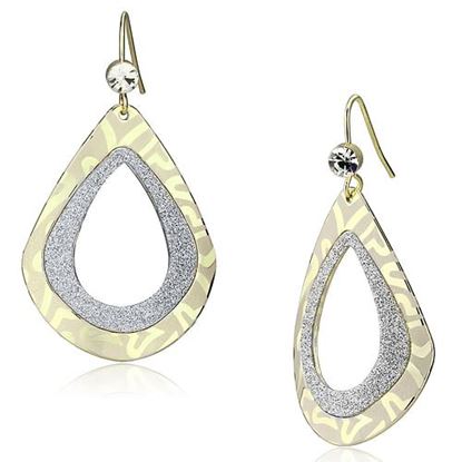 Picture of LO2729 - Iron Earrings Gold Women Top Grade Crystal Clear