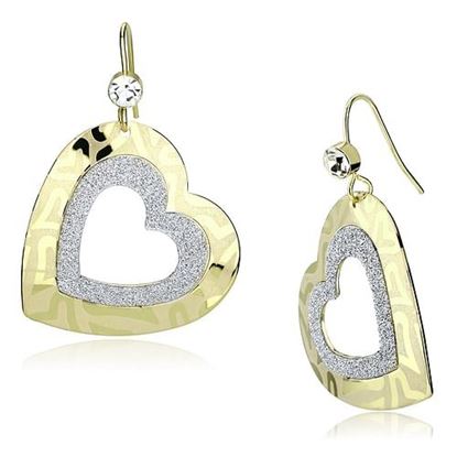 Picture of LO2733 - Iron Earrings Gold Women Top Grade Crystal Clear