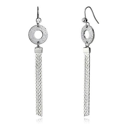 Picture of LO2749 - Iron Earrings Rhodium Women Top Grade Crystal Clear