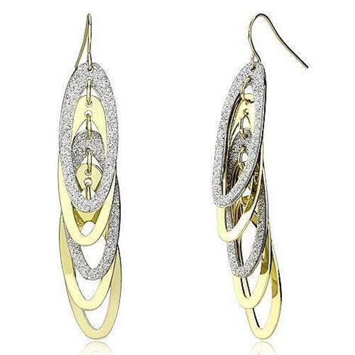 Picture of LO2753 - Iron Earrings Gold+Rhodium Women No Stone No Stone