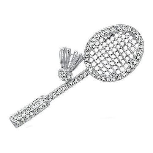 Picture of LO2823 - White Metal Brooches Imitation Rhodium Women Top Grade Crystal Clear