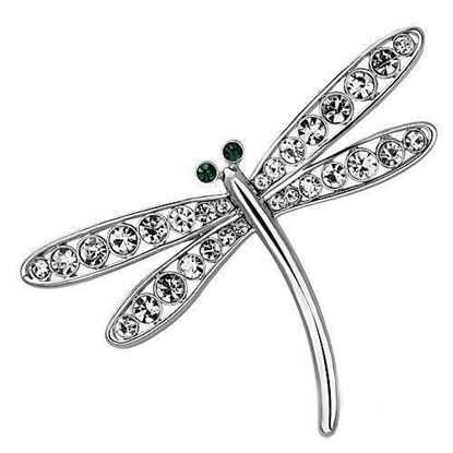 Picture of LO2825 - White Metal Brooches Imitation Rhodium Women Top Grade Crystal Clear