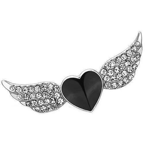 Picture of LO2908 - White Metal Brooches Imitation Rhodium Women Top Grade Crystal Clear