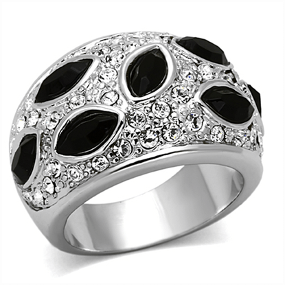 Picture of LO2957 - Brass Ring Rhodium Women Synthetic Jet