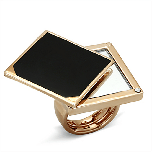 Picture of LO2966 - Brass Ring Rose Gold Women Synthetic Clear