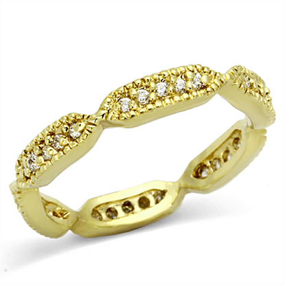 Picture of LO3001 - Brass Ring Gold Women AAA Grade CZ Clear