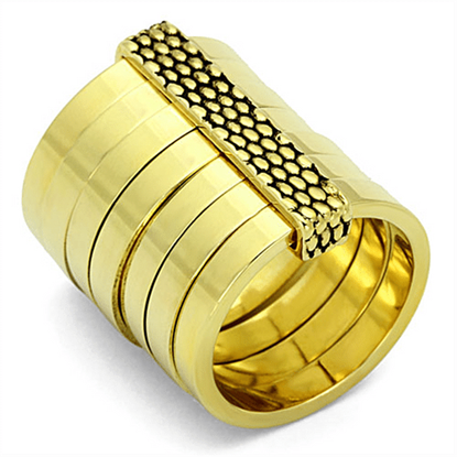 Picture of LO3018 - Brass Ring Gold Women Epoxy Jet