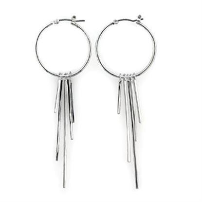 Picture of LO315 - Brass Earrings Rhodium Women No Stone No Stone