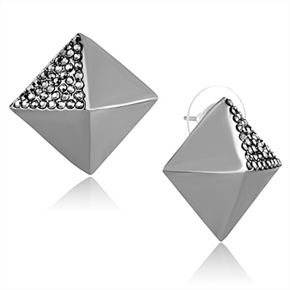 Picture of LO3283 - Brass Earrings Ruthenium Women Top Grade Crystal Hematite