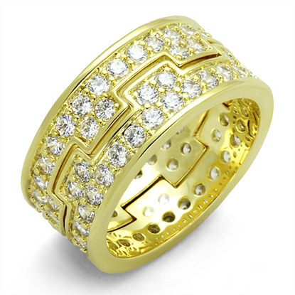 Picture of LO3349 - Brass Ring Gold Women AAA Grade CZ Clear