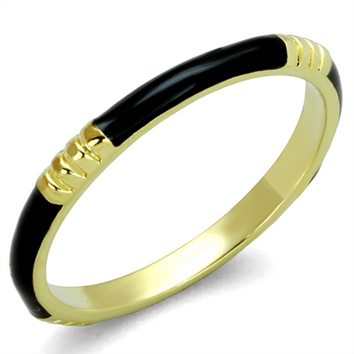 Picture of LO3550 - Brass Ring Gold Women Epoxy Jet