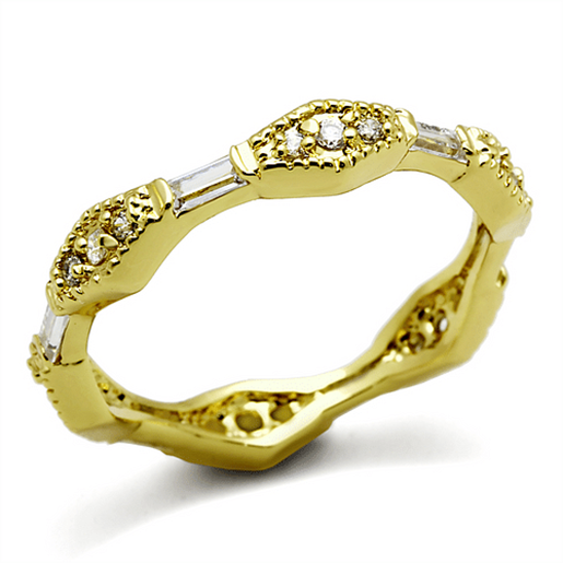 Picture of LO3552 - Brass Ring Gold Women AAA Grade CZ Clear