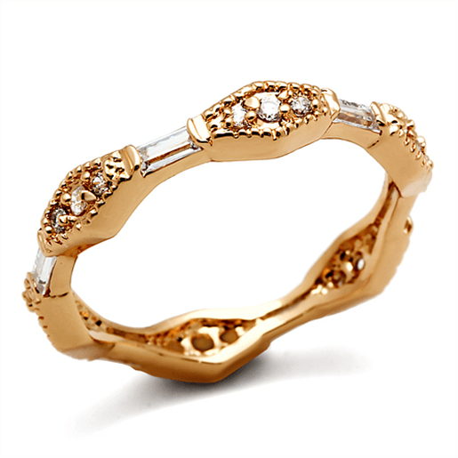 Picture of LO3553 - Brass Ring Rose Gold Women AAA Grade CZ Clear