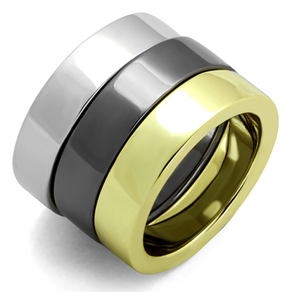 Picture of LO3643 - Brass Ring Rhodium+Gold+ Ruthenium Women No Stone No Stone