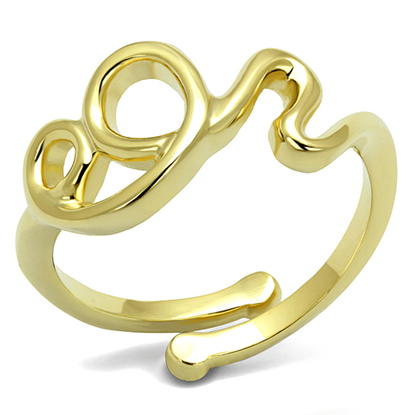 Picture of LO4002 - Brass Ring Flash Gold Women No Stone No Stone